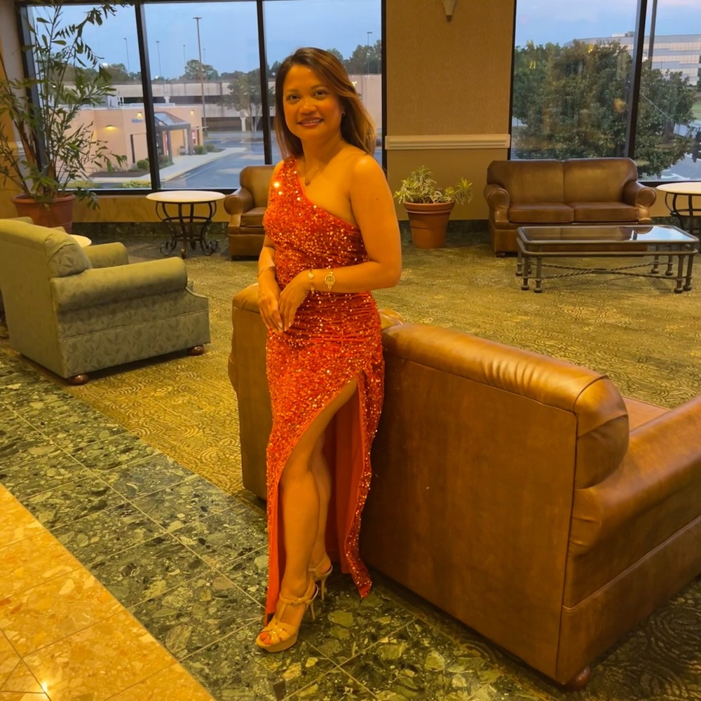 One shoulder formal dress